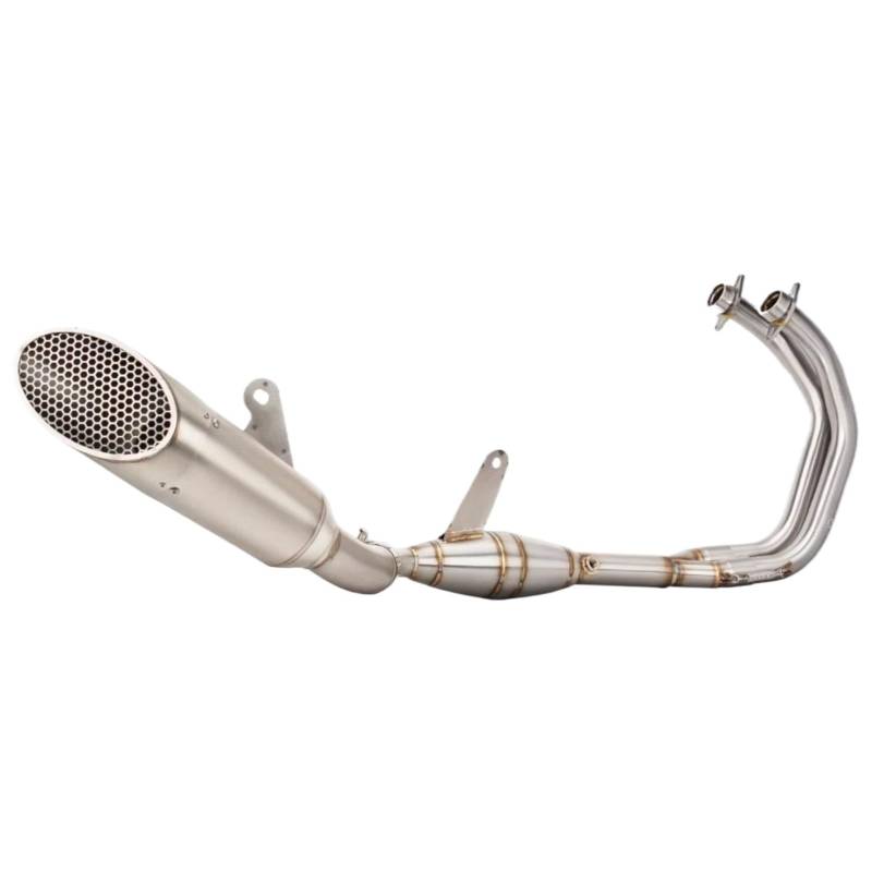 TGFQOLB Motorrad Auspuff Kompatibel Mit R25 Für R3 Für MT03 Motorradauspuff Modifizieren Sie Das Vordere Verbindungsrohr Edelstahl-Netzwerkanschluss-Schalldämpfer von TGFQOLB
