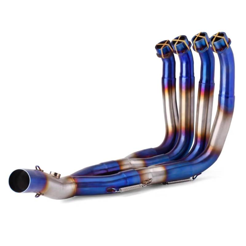 TGFQOLB Motorrad Auspuff Kompatibel Mit R6 2006 2007 2008 2009 2010 2011 2012 2013 2014 2015 2016 Motorradauspuff 51MM Schalldämpfer Vorderrohr Verbindungsrohr(Type B) von TGFQOLB