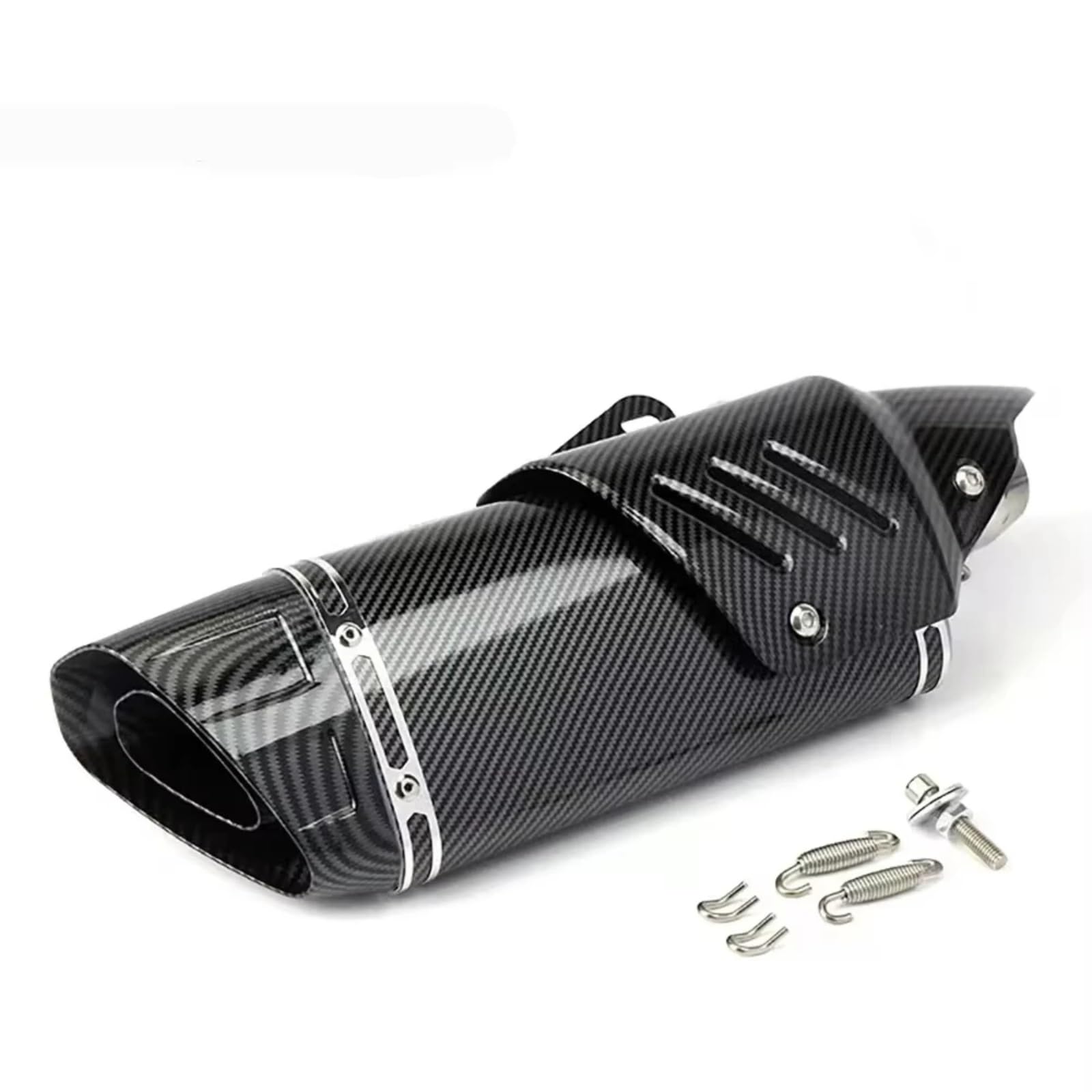 TGFQOLB Motorrad Auspuff Kompatibel Mit R6 Für R3 Motorrad-Auspuffschalldämpfer Universal 51mm Motorrad-Schalldämpfer-Auspuffrohr(Type B) von TGFQOLB