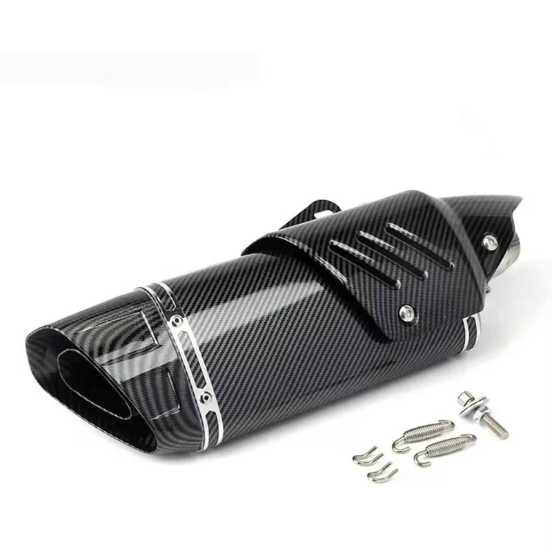 TGFQOLB Motorrad Auspuff Kompatibel Mit R6 Für R3 Motorrad-Auspuffschalldämpfer Universal 51mm Motorrad-Schalldämpfer-Auspuffrohr(Type B) von TGFQOLB