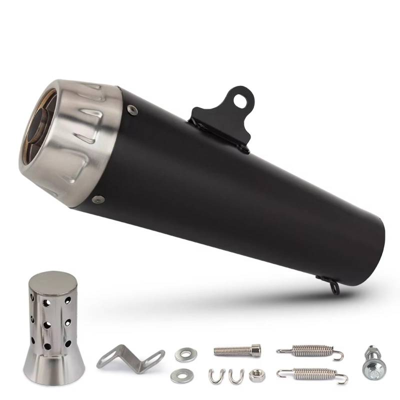 TGFQOLB Motorrad Auspuff Kompatibel Mit Suzuki Für GSX750R Universal-Motorradauspuff Modifizieren Schalldämpfer Motorrad-Auspuffendrohr(Type D 51mm) von TGFQOLB