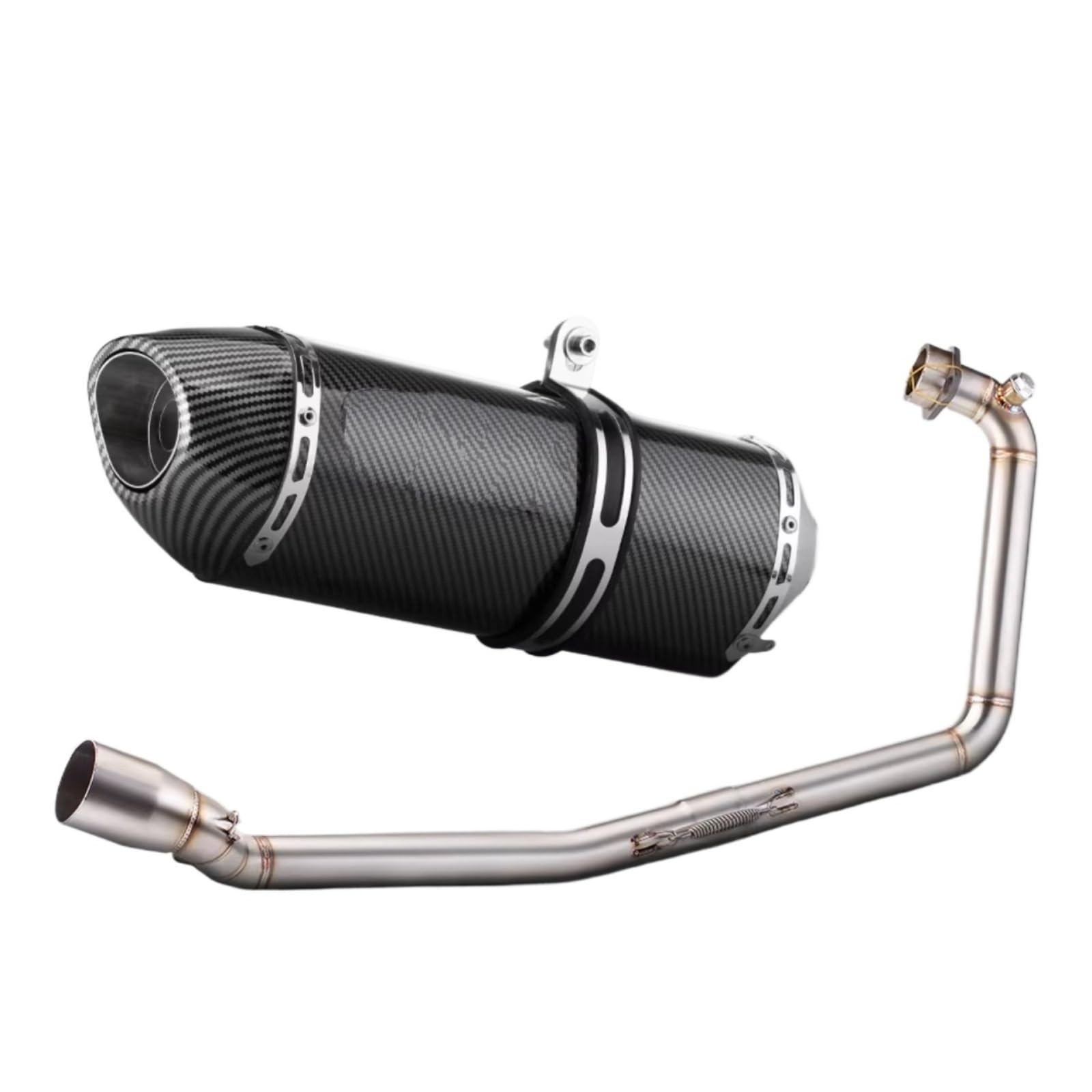TGFQOLB Motorrad Auspuff Kompatibel Mit Suzuki Für GSXR150 Für GSXS150 Motorradauspuffrohr Motorradzubehör Front Link Pipe Schalldämpfer(E) von TGFQOLB