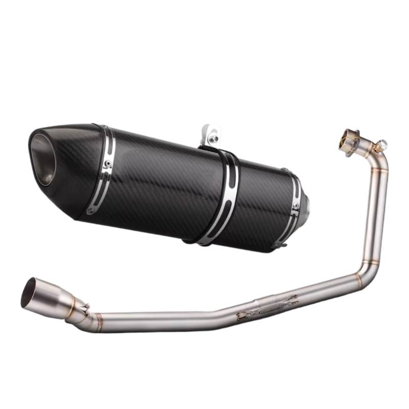 TGFQOLB Motorrad Auspuff Kompatibel Mit Suzuki Für GSXS125 Für GSXR125 Motorradzubehör Front Link Pipe Schalldämpfer Motorrad Auspuffrohr(A) von TGFQOLB