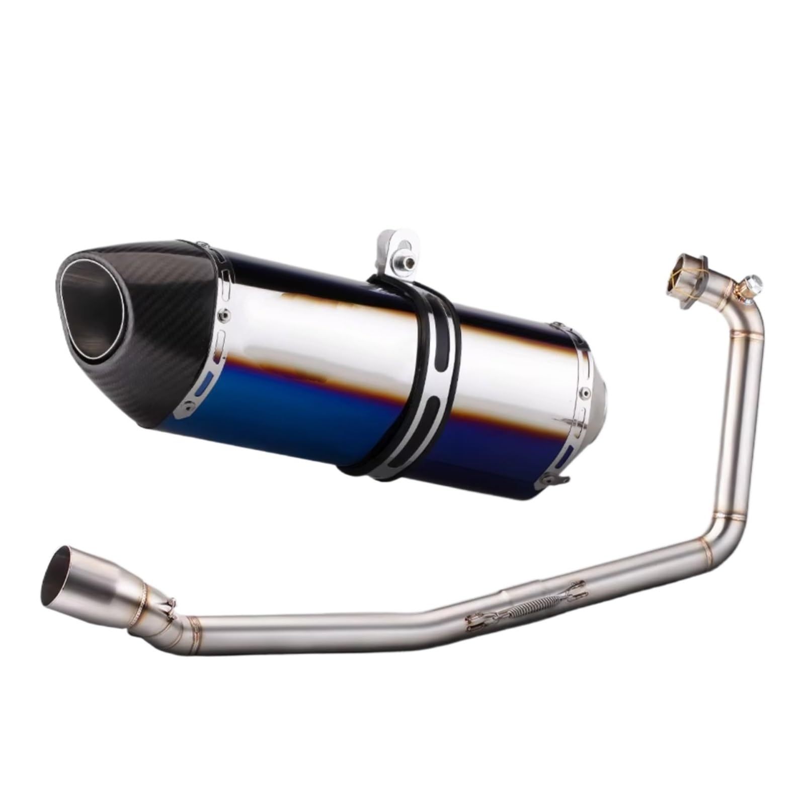 TGFQOLB Motorrad Auspuff Kompatibel Mit Suzuki Für GSXS125 Für GSXR125 Motorradzubehör Front Link Pipe Schalldämpfer Motorrad Auspuffrohr(C) von TGFQOLB