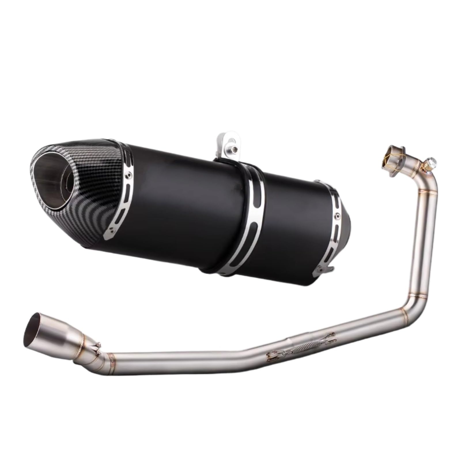 TGFQOLB Motorrad Auspuff Kompatibel Mit Suzuki Für GSXS125 Für GSXR125 Motorradzubehör Front Link Pipe Schalldämpfer Motorrad Auspuffrohr(F) von TGFQOLB
