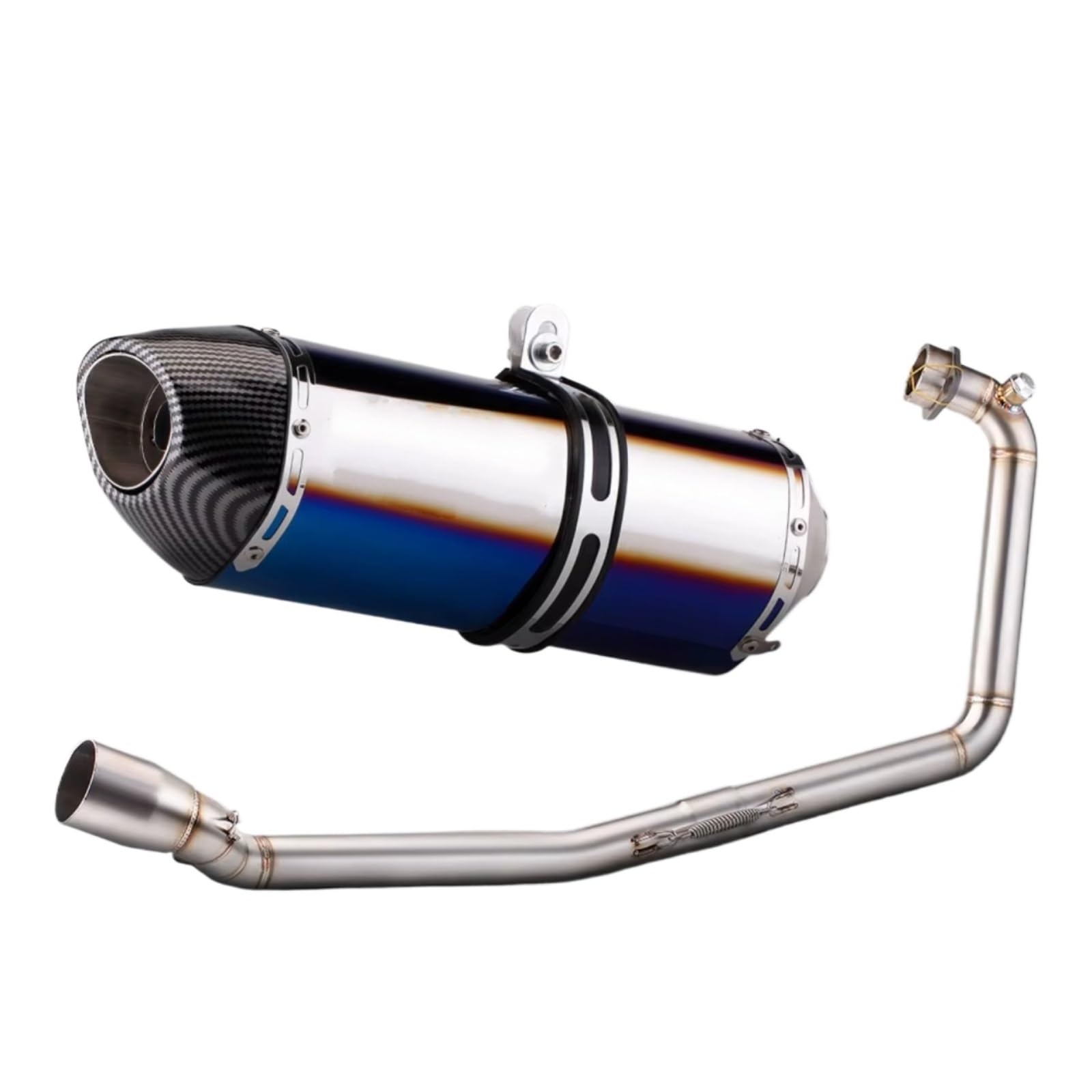 TGFQOLB Motorrad Auspuff Kompatibel Mit Suzuki Für GSXS125 Für GSXR125 Motorradzubehör Front Link Pipe Schalldämpfer Motorrad Auspuffrohr(G) von TGFQOLB