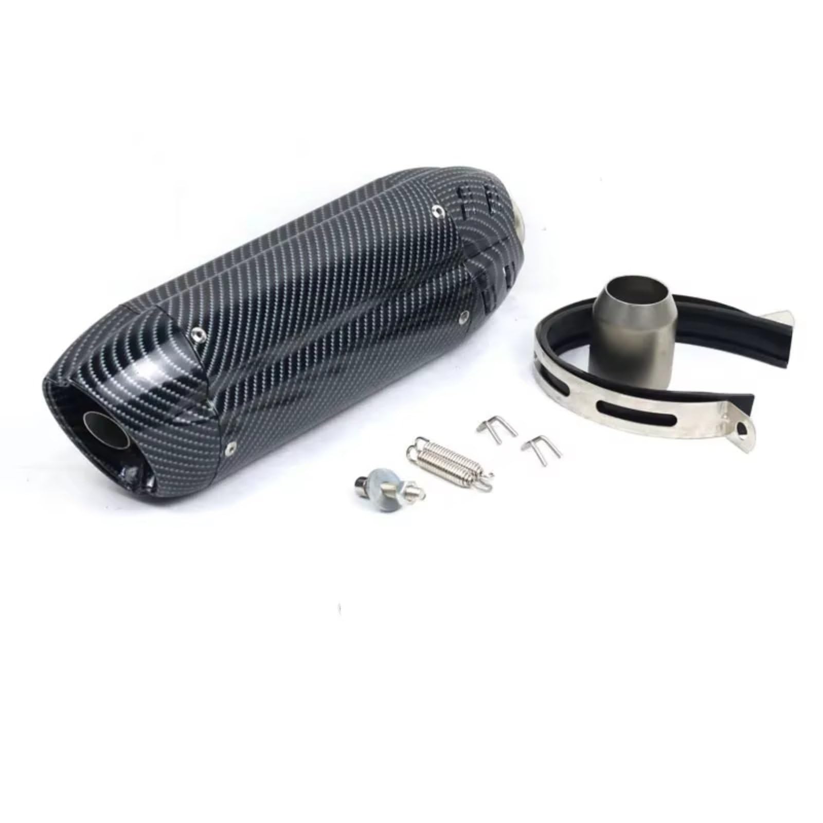 TGFQOLB Motorrad Auspuff Kompatibel Mit Suzuki Für Sv650 Universal 51MM Motorrad Auspuffrohr Motorrad Auspuff Schalldämpfer Rohr(Type B) von TGFQOLB