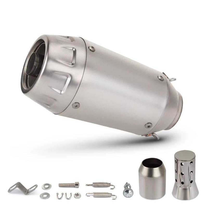 TGFQOLB Motorrad Auspuff Kompatibel Mit Vespa Für Sprint-Motorradauspuff Edelstahl-Schalldämpfer Universal 51mm Motorrad-Auspuffrohr(Type A) von TGFQOLB