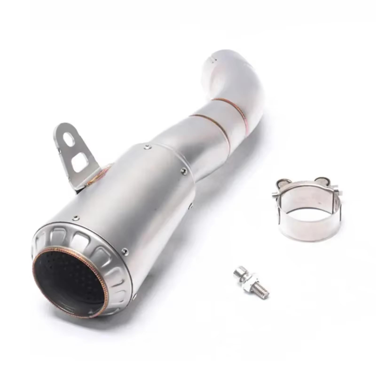 TGFQOLB Motorrad Auspuff Kompatibel Mit YZF Für R3 Für R15 Für MT03 2015 2016 2017 Motorrad-Slip-On-Auspuff Modifiziertes Schalldämpfer-Auspuffrohr(Type A) von TGFQOLB