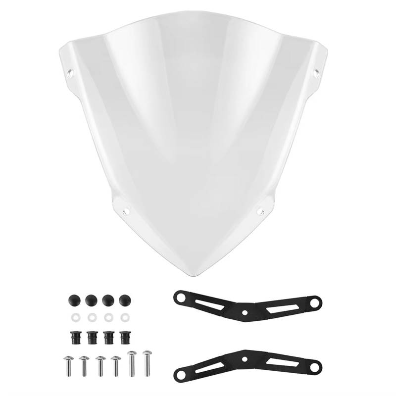TGFQOLB Windschutzscheibe Für MT03 Für MT25 2020 2021 2022 2023 Motorrad Windschutz Windschutz Motorräder Front Verkleidung Zubehör Windschutzscheibe Teile(Clear) von TGFQOLB