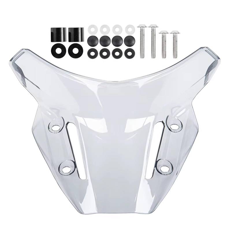 TGFQOLB Windschutzscheibe Für MT09 2021 2022 2023 Motorrad Frontscheibe Wind Zubehör Windschutzscheibe Windschutz Air Deflektor Teile Schallwand Spoiler(Light Smoke) von TGFQOLB