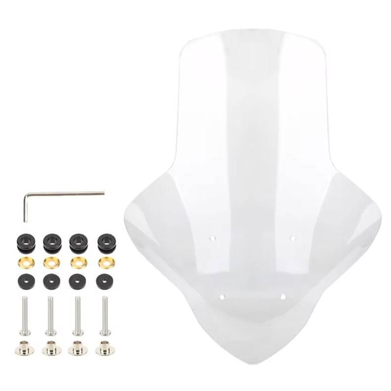 TGFQOLB Windschutzscheibe Für NMAX 155 2020 2021 2022 2023 2024 Winddicht Front Windabweiser Motorrad Windschutzscheibe Windschutz Zubehör Teile Schallwand Spoiler(Clear) von TGFQOLB