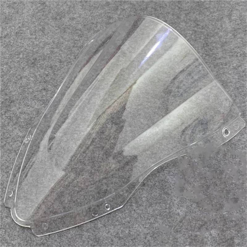 TGFQOLB Windschutzscheibe Für ZX-10R 2016 2017 2018 2019 Motorrad Windschutzscheibe Windschutz Windabweiser Zubehör Double Bubble Bildschirm Schallwand Bildschirm Gugel(Transparent) von TGFQOLB