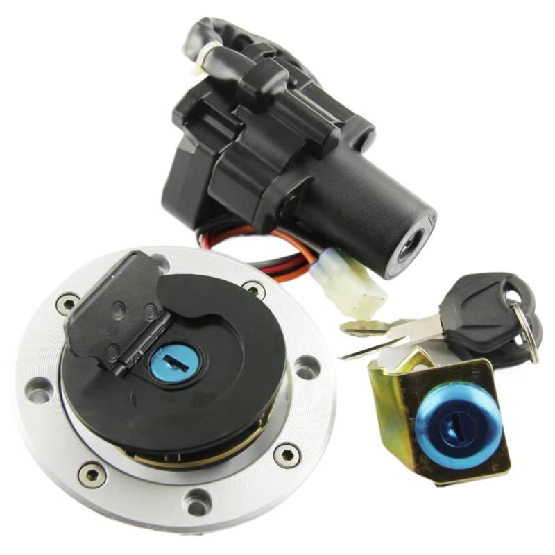 TGFQOLB Zündschloss Schlosssatz Kompatibel Mit Suzuki Für GSX1300R K7 Für Hayabusa 2007 Motorrad Tankdeckel Cover Lock Set Motorradzubehör von TGFQOLB