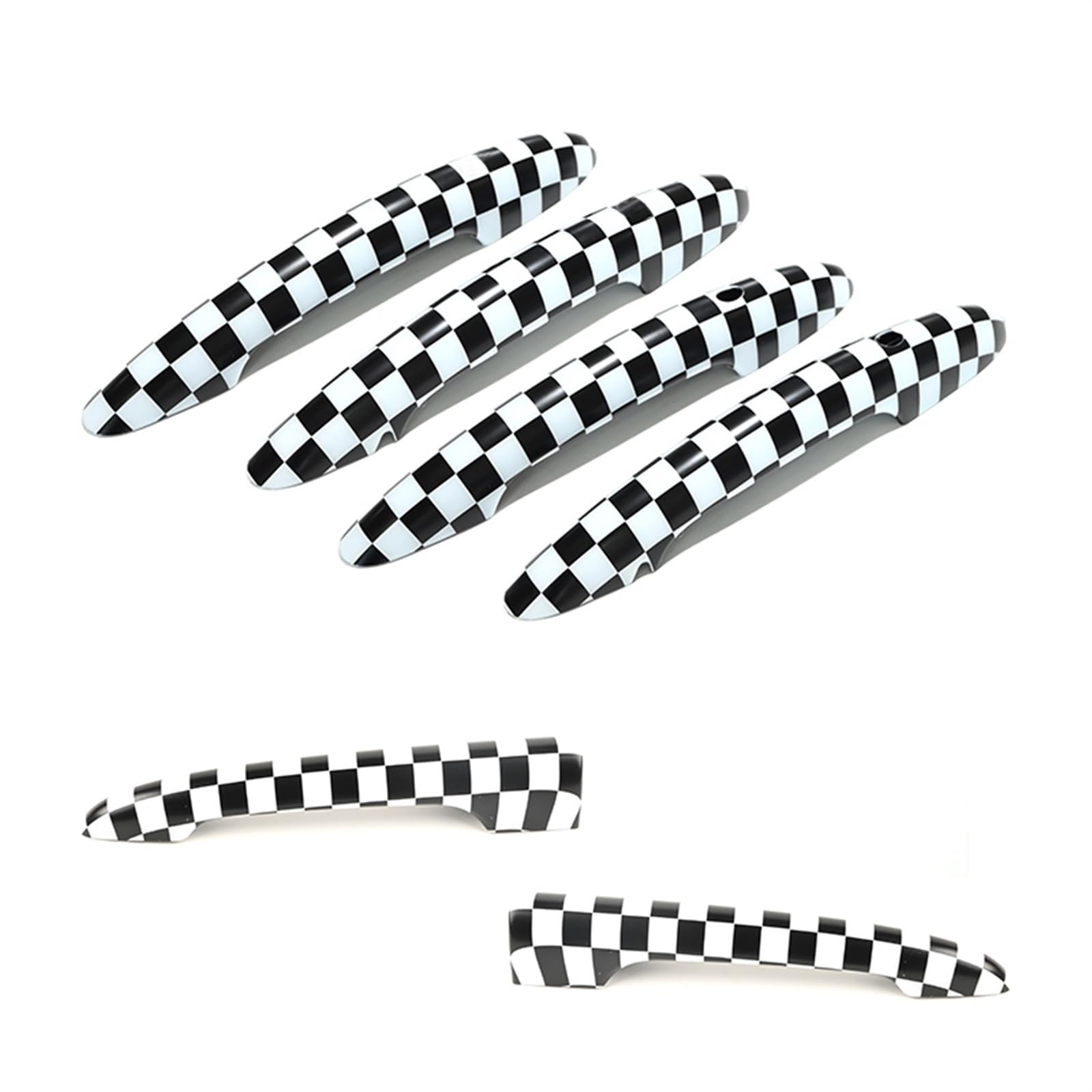 TGUQANM Außentürgriffschale Kompatibel Mit Mini Für Cooper F54 Für Clubman 2015 2016 2017 2018 2019 2020 2021 2022 2023 Auto-Außenzubehör-Dekor Außentürgriffe(Checker) von TGUQANM