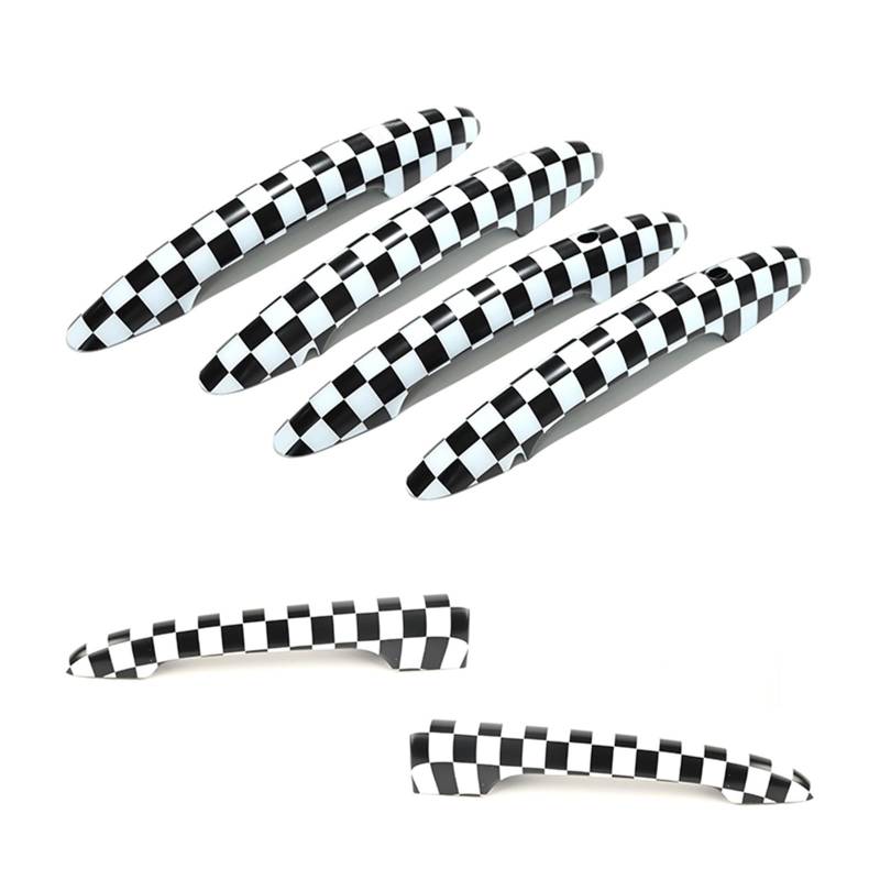 TGUQANM Außentürgriffschale Kompatibel Mit Mini Für Cooper F54 Für Clubman 2015 2016 2017 2018 2019 2020 2021 2022 2023 Auto-Außenzubehör-Dekor Außentürgriffe(Checker) von TGUQANM
