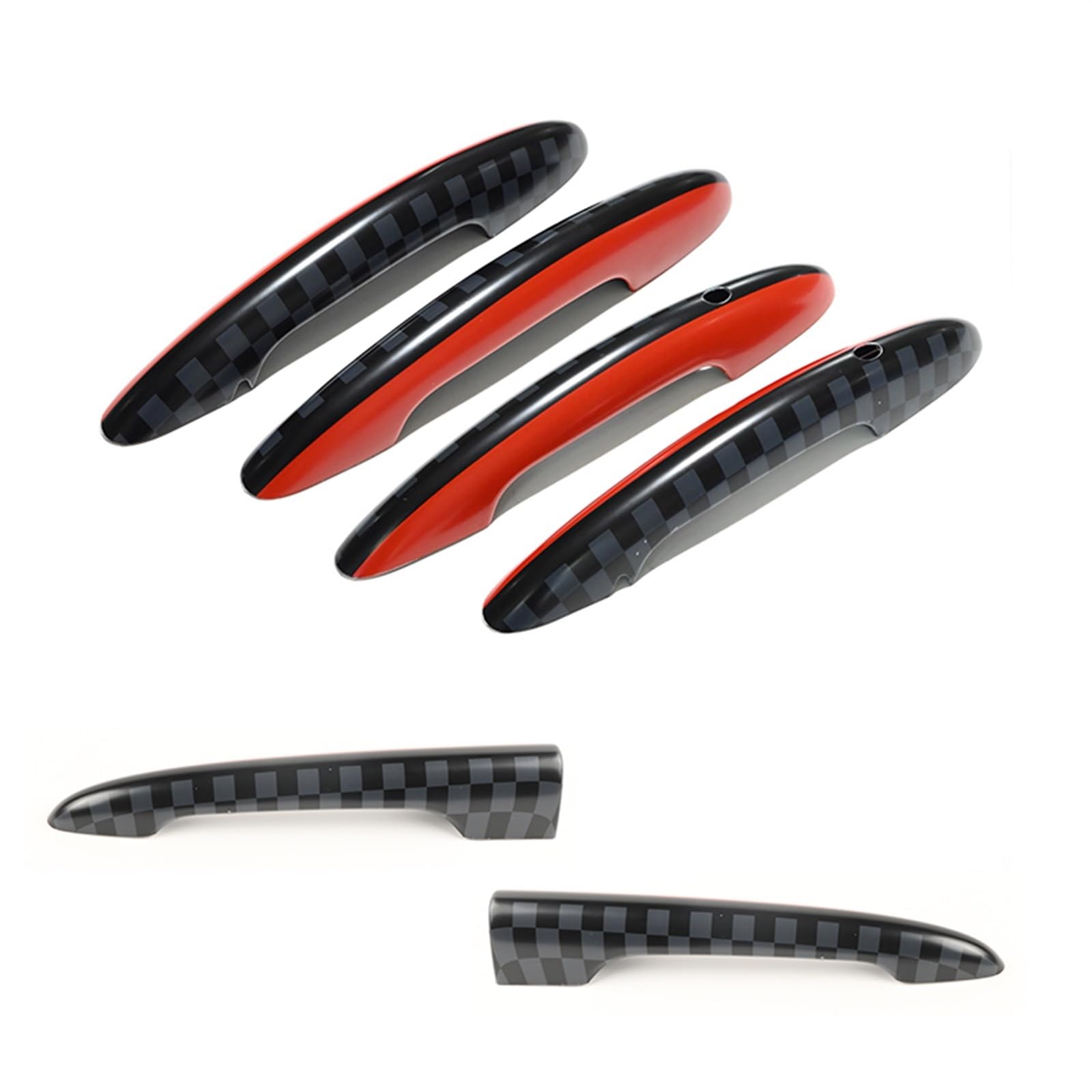 TGUQANM Außentürgriffschale Kompatibel Mit Mini Für Cooper F54 Für Clubman 2015 2016 2017 2018 2019 2020 2021 2022 2023 Auto-Außenzubehör-Dekor Außentürgriffe(JCW) von TGUQANM