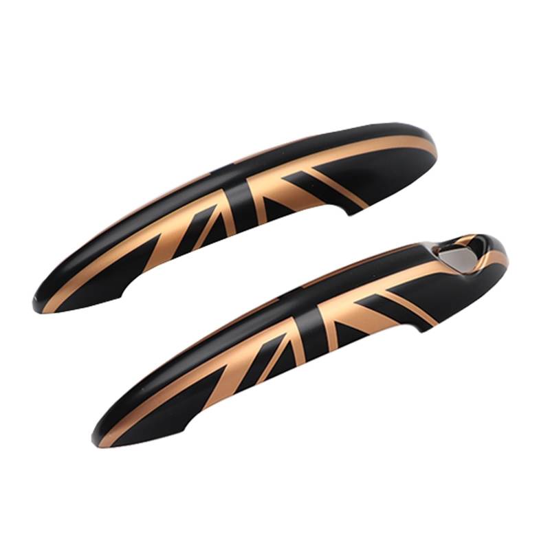 TGUQANM Außentürgriffschale Kompatibel Mit Mini Für Cooper S JCW Für R50 R52 Für R53 R55 R56 R57 R58 R59 R61 Auto-Außentürgriff-Dekorationsschale(Gold Jack) von TGUQANM