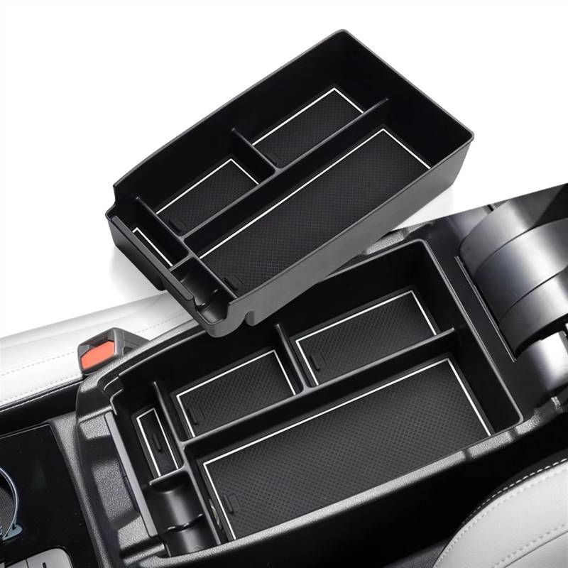 TGUQANM Auto Armlehne Tray Kompatibel Mit Ford Für Escape 2020 2021 Auto Armlehne Box Lagerung Box Auto Innen Zubehör Konsole Lagerung Box Auto Konsole Armlehne Box(White) von TGUQANM