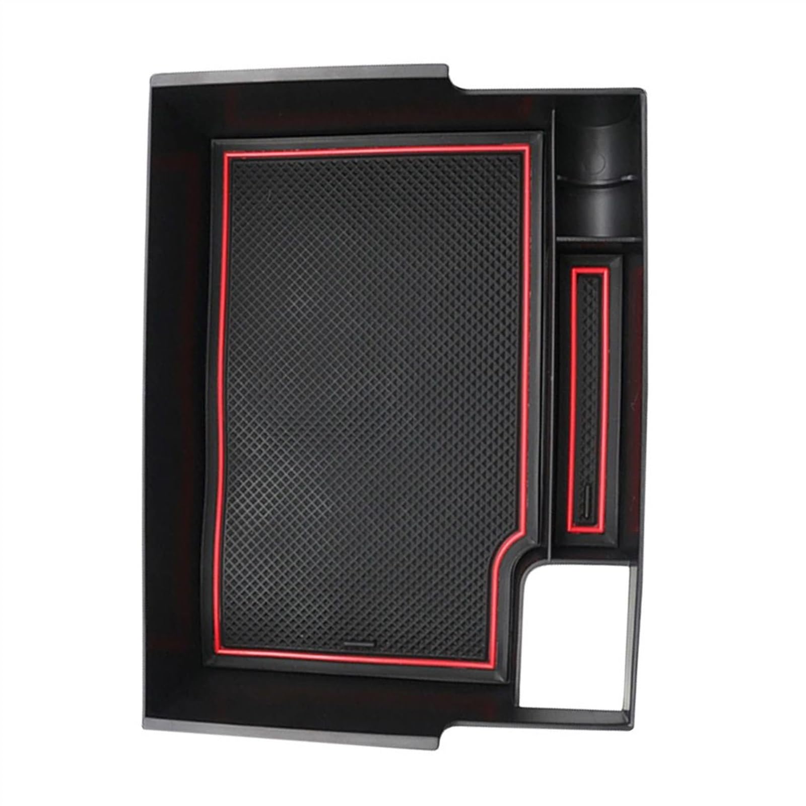 TGUQANM Auto Armlehne Tray Kompatibel Mit Ford Für Explorer 2020 2021 2022 2023 Auto-Zentralsteuerung Armlehne Aufbewahrungsbox Auto-Innenausstattung(Red) von TGUQANM