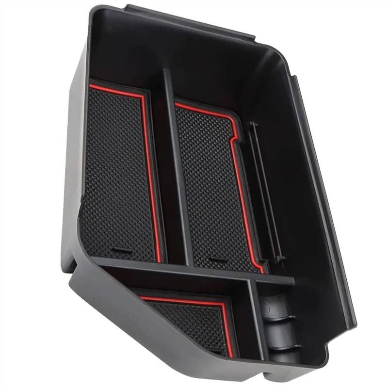 TGUQANM Auto Armlehne Tray Kompatibel Mit K&ia Für EV6 2021 2022 2023 Auto Mittelarmlehne Aufbewahrungsbox Container Autoinnenausstattung(Red) von TGUQANM