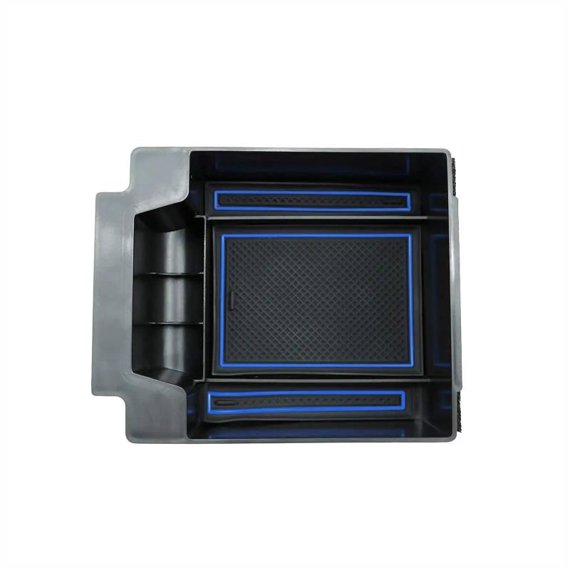 TGUQANM Auto Armlehne Tray Kompatibel Mit Seat Für Ateca 2017 2018 2019 2020 2021 2022 2023 2024 Auto Zentrale Steuerung Armlehne Lagerung Box(Blue) von TGUQANM