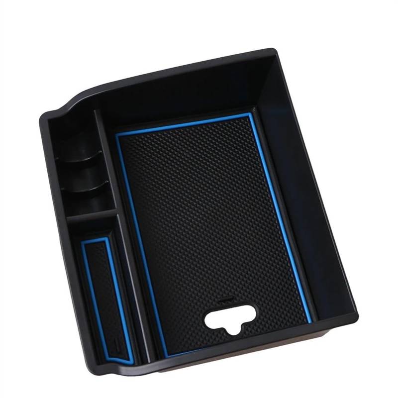 TGUQANM Auto Armlehne Tray Kompatibel Mit Toyota Für Hilux 2015 2016 2017 2018 2019 2020 2021 2022 Auto Zentrale Steuerung Armlehne Aufbewahrungsbox(Blue) von TGUQANM