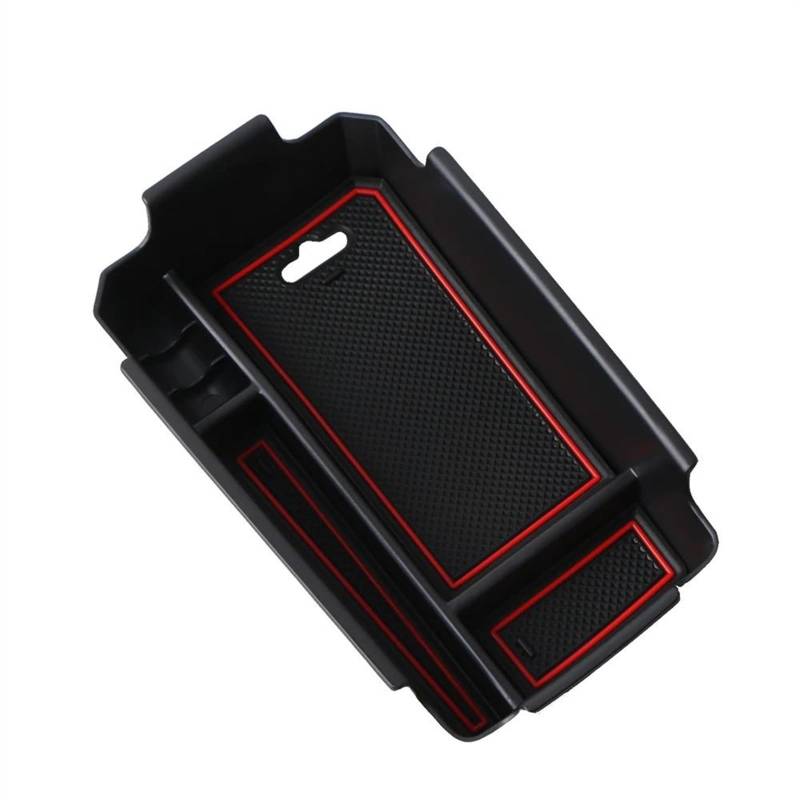 TGUQANM Auto Armlehne Tray Kompatibel Mit Volvo Für XC40 2018 2019 2020 2021 2022 2023 Auto-Zentralsteuerung Armlehne Aufbewahrungsbox Innenausstattung(Red) von TGUQANM