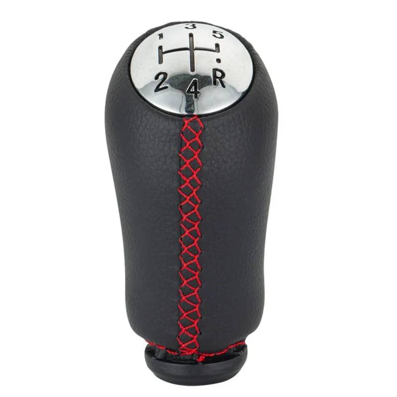 TGUQANM Auto-Schaltknäufe Kompatibel Mit Clio 2005 2006 2007 2008 2009 5-Gang-Schaltknauf, Schaltkopf, Auto-Schalthebelgriff, Auto-Schaltknauf(Red Line) von TGUQANM