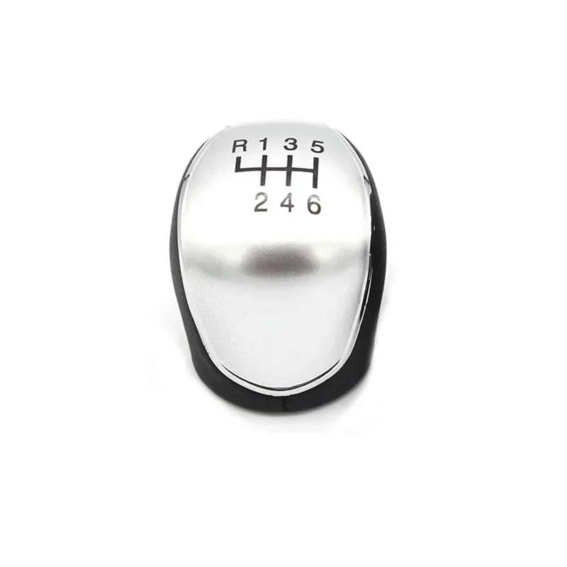 TGUQANM Auto-Schaltknäufe Kompatibel Mit Ford Für C-Max 2007 2008 2009 2010 2011 2012 2013 2014 2015 2016 2017–2021 5/6-Gang-Getriebehebel, Schalthebel.(6Speed-Silver) von TGUQANM