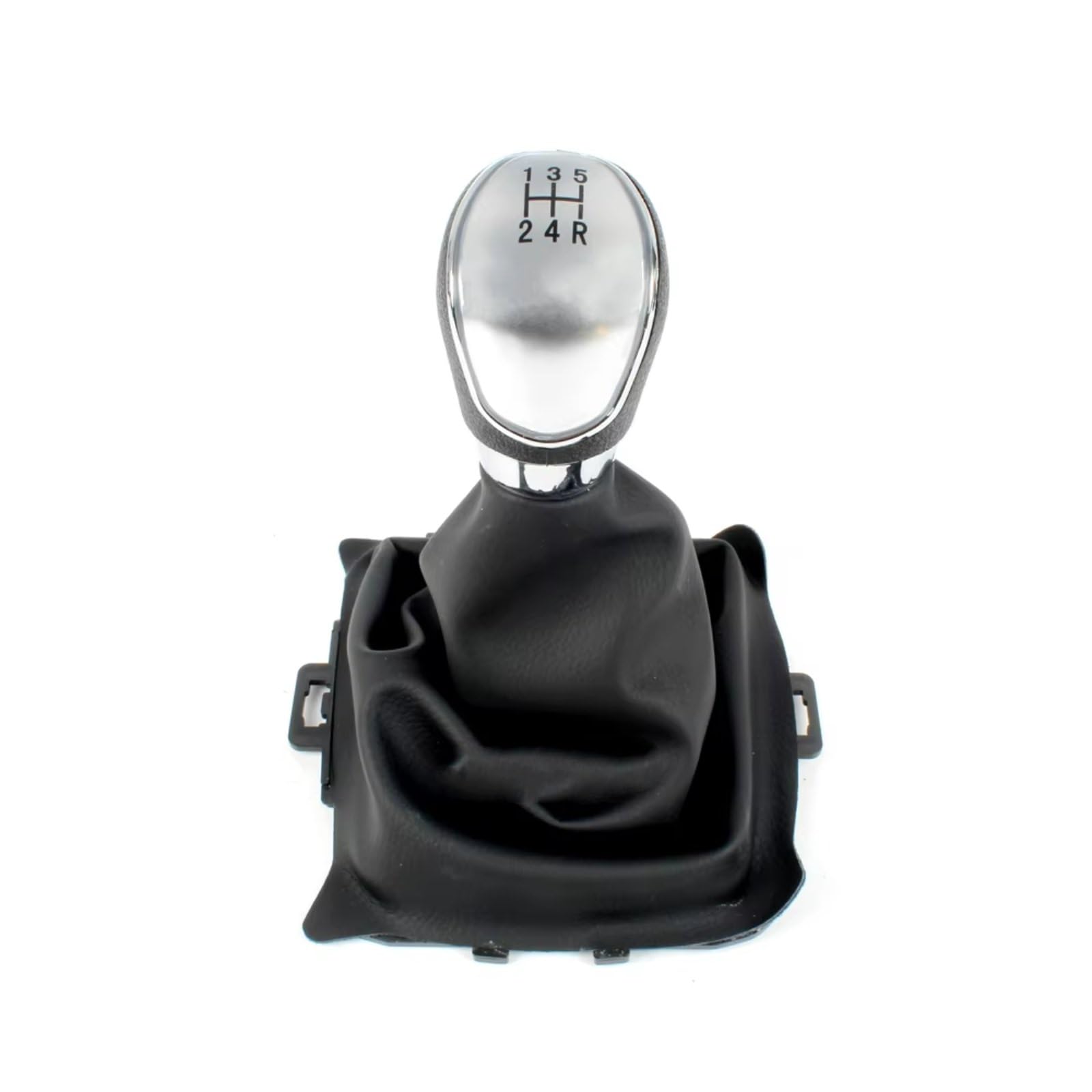 TGUQANM Auto-Schaltknäufe Kompatibel Mit Ford Für Fiesta 2008 2009 2010 2011 2012, Auto-Styling Für Silber-schwarzen Schaltknauf 5 6 Für Manuellen Schaltknauf-Adapter(Silver,5Speed) von TGUQANM