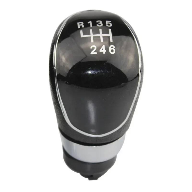 TGUQANM Auto-Schaltknäufe Kompatibel Mit Ford Für Focus 2 MK2 2006 2007 2008 2009 2010 2011 5/6 Für Geschwindigkeit Auto Schaltknauf Stick Kopf Hebel Griff Gangschaltung Kopf(6 Speed Black) von TGUQANM