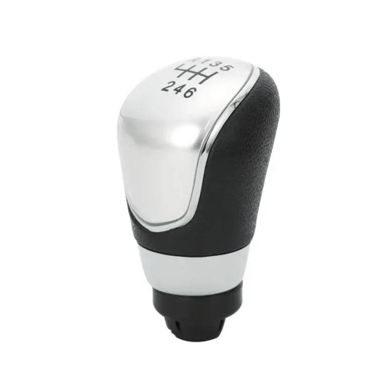 TGUQANM Auto-Schaltknäufe Kompatibel Mit Ford Für Focus MK2 FL 2008 2009 2010 2011 5/6 Für Geschwindigkeit Auto Schaltknauf Stick Kopf Hebel Griff Innenersatz(Silver 6 Thread) von TGUQANM
