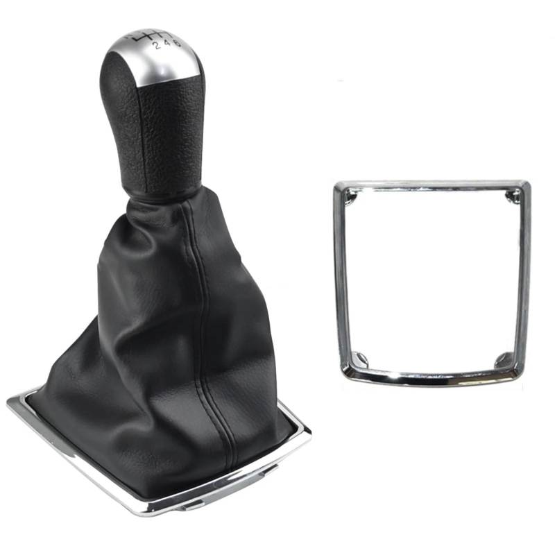 TGUQANM Auto-Schaltknäufe Kompatibel Mit Ford Für Mondeo 2 MK2 2004 2005 2006 2007 2008 2009 2010 2011 Schaltknaufabdeckung 5/6-Gang-Schalthebelkopf Knopfkopf(Silver 6 Speed B) von TGUQANM