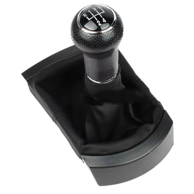 TGUQANM Auto-Schaltknäufe Kompatibel Mit Seat Für Ibiza 2002 2003 2004 2005 2006 2007 2008 2009 2010 Auto-Styling 5 6 Für Gang-Schalthebel-Schaltknauf Auto-Universal-Knopf(Black,5Speed) von TGUQANM