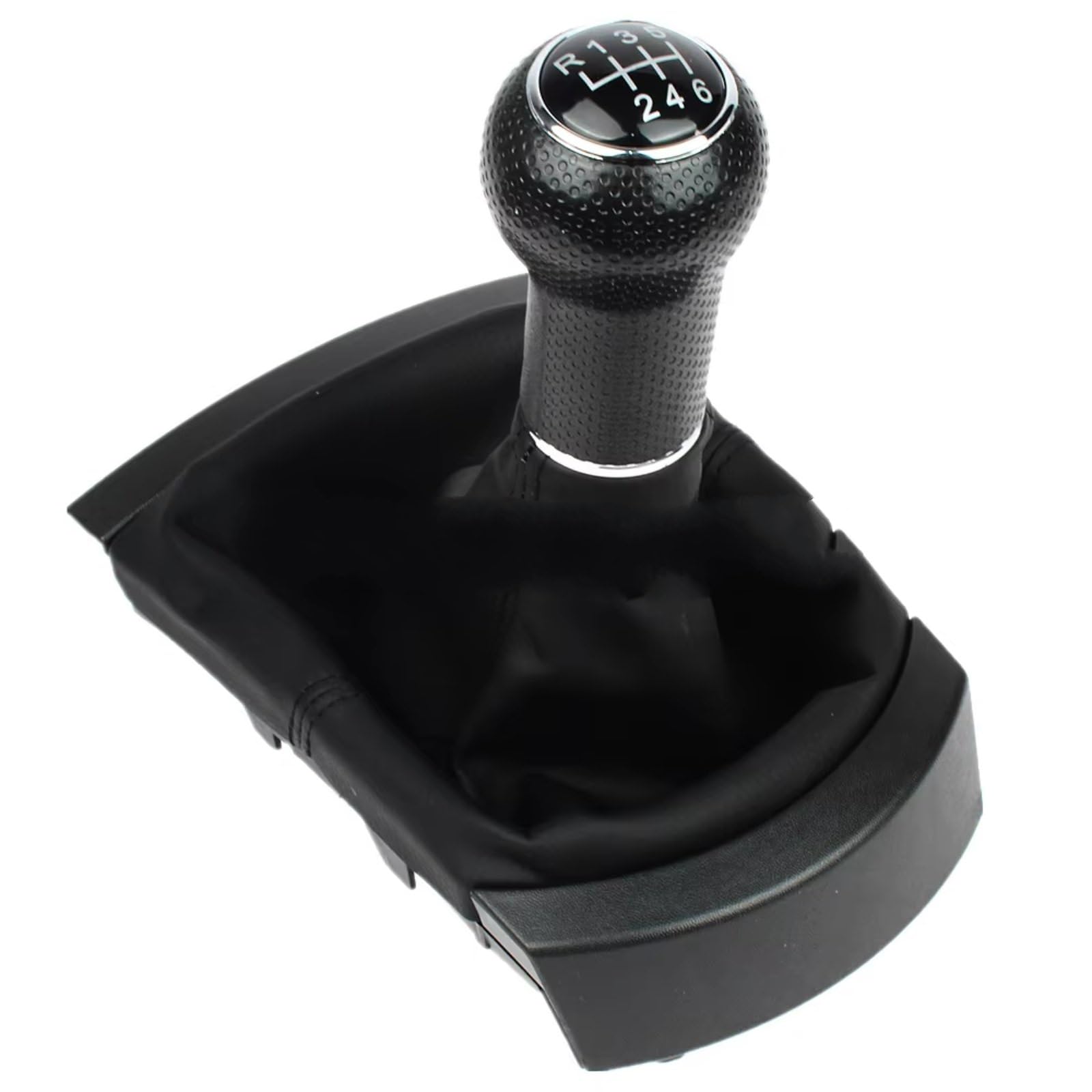 TGUQANM Auto-Schaltknäufe Kompatibel Mit Seat Für Ibiza 2002 2003 2004 2005 2006 2007 2008 2009 2010 Auto-Styling 5 6 Für Gang-Schalthebel-Schaltknauf Auto-Universal-Knopf(Black,6Speed) von TGUQANM