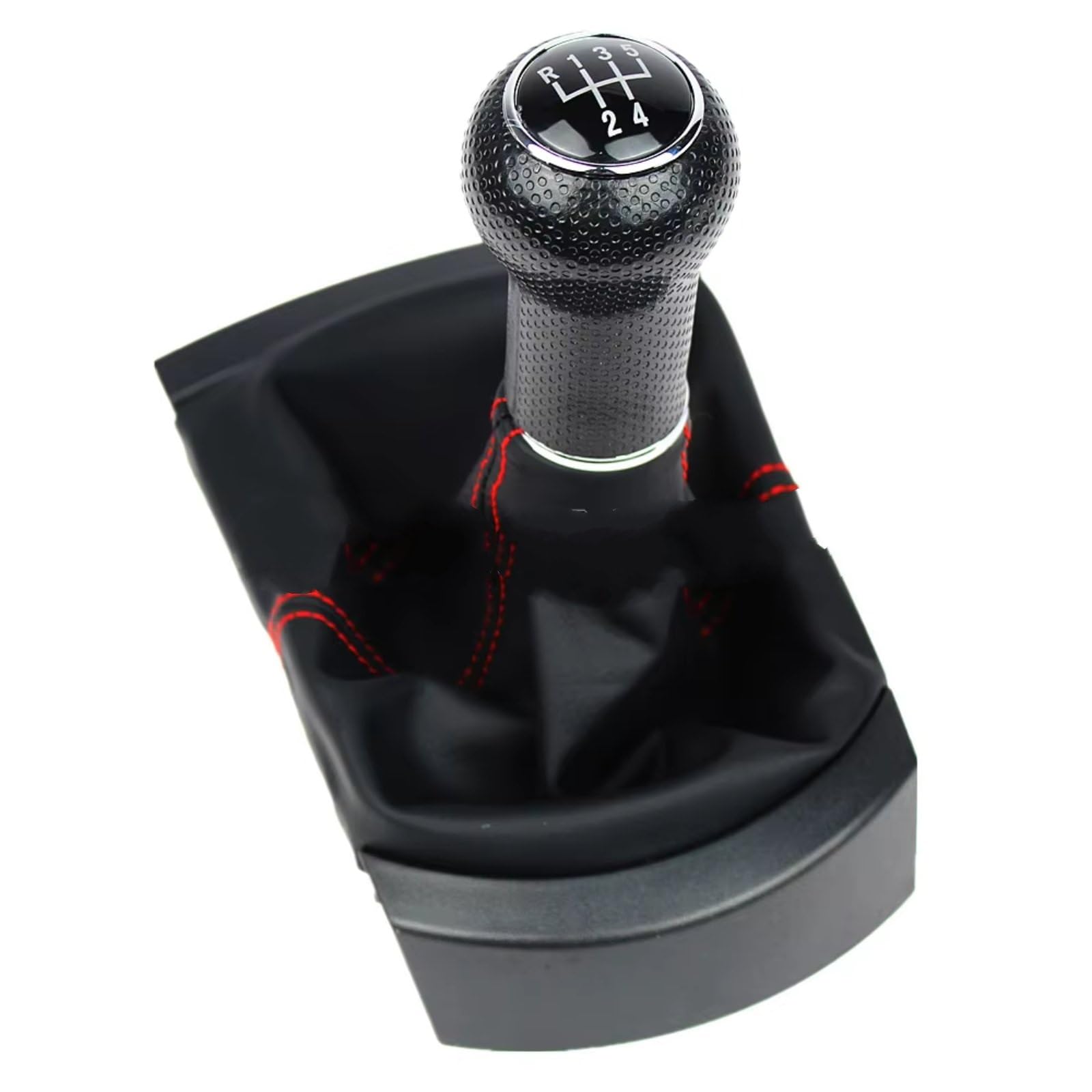 TGUQANM Auto-Schaltknäufe Kompatibel Mit Seat Für Ibiza 2002 2003 2004 2005 2006 2007 2008 2009 2010 Auto-Styling 5 6 Für Gang-Schalthebel-Schaltknauf Auto-Universal-Knopf(Red,5Speed) von TGUQANM