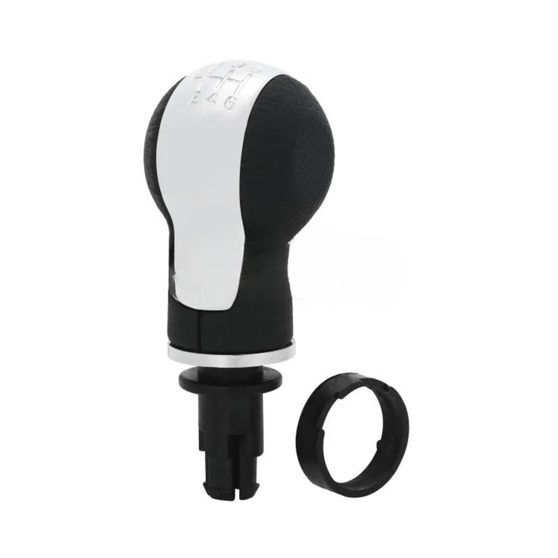 TGUQANM Auto-Schaltknäufe Kompatibel Mit Seat Für Leon 2 2005 2006 2007 2008 2009 2010 2011 2012 5/6 Für Geschwindigkeit Auto Schaltknauf Hebel Manueller Schaltknauf Schalthebel(Silver 6 Speed) von TGUQANM