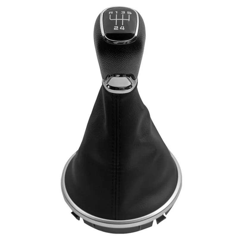 TGUQANM Auto-Schaltknäufe Kompatibel Mit Skoda Für Fabia MK2 Für Combi 2007 2008 2009 2010 2011 2012 2013 2014 5/6 Für Geschwindigkeit Getriebe Shift Knob Griff Shifter Shift Hebel(5 Speed Gear knob) von TGUQANM