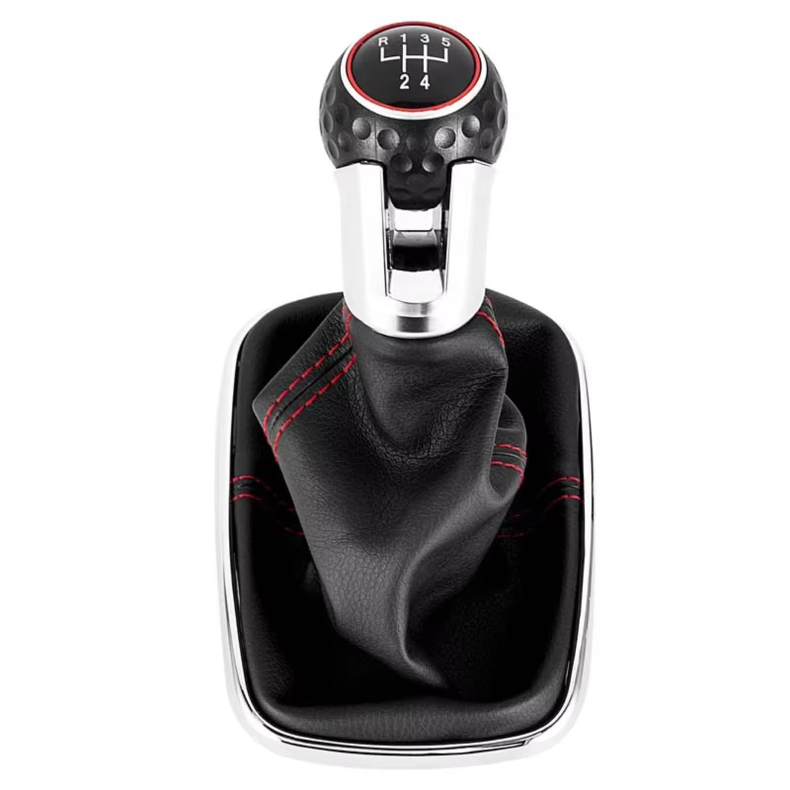 TGUQANM Auto-Schaltknäufe Kompatibel mit für Mk4 1999-2005 für Bora 1999-2004 Auto 5/6 für Geschwindigkeit 12 mm Schaltknauf Hebel Schalthebelmanschette Zubehör(5Speed) von TGUQANM