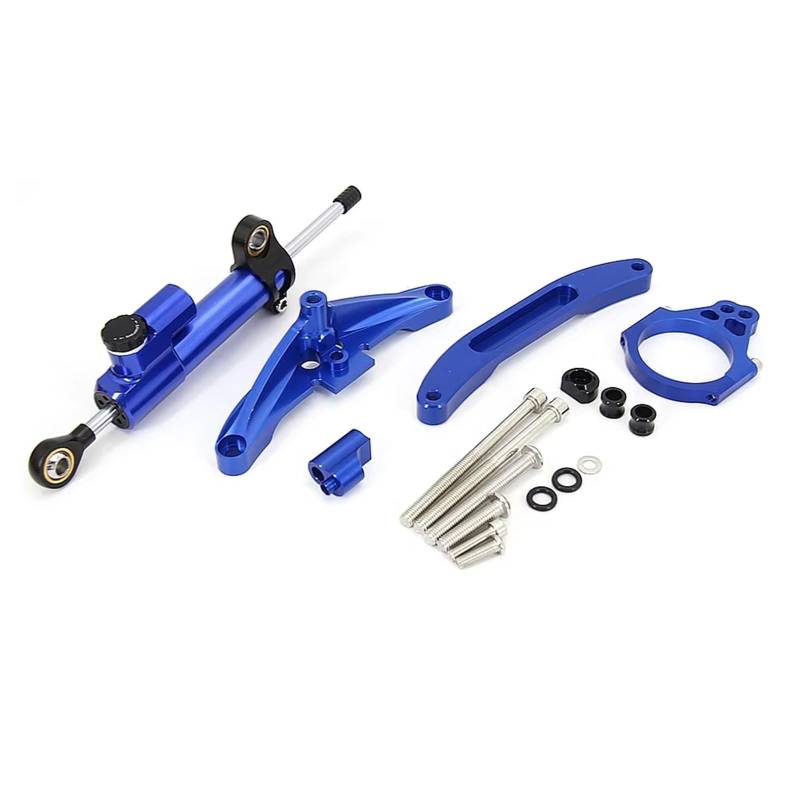 TGUQANM Damper Stabilisator Kompatibel Mit Yamaha Für FZ1 Für 2006–2015. Motorrad-CNC-Aluminium-Lenkungsdämpfer-Halterungssatz, Dämpfer-Montageunterstützung(Blue) von TGUQANM
