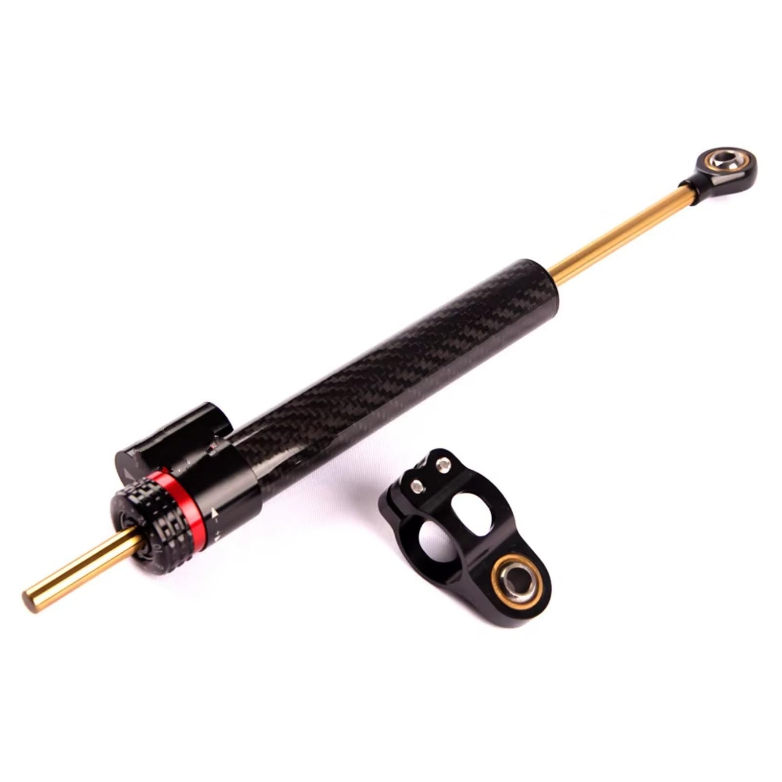 TGUQANM Damper Stabilisator Kompatibel Mit Yamaha Für Suzuki Für Ducati Motorrad Stabilisator Lenkungsdämpfer 345 Mm Linearer Stoßdämpfer Universell Einstellbar(345MMBlack) von TGUQANM