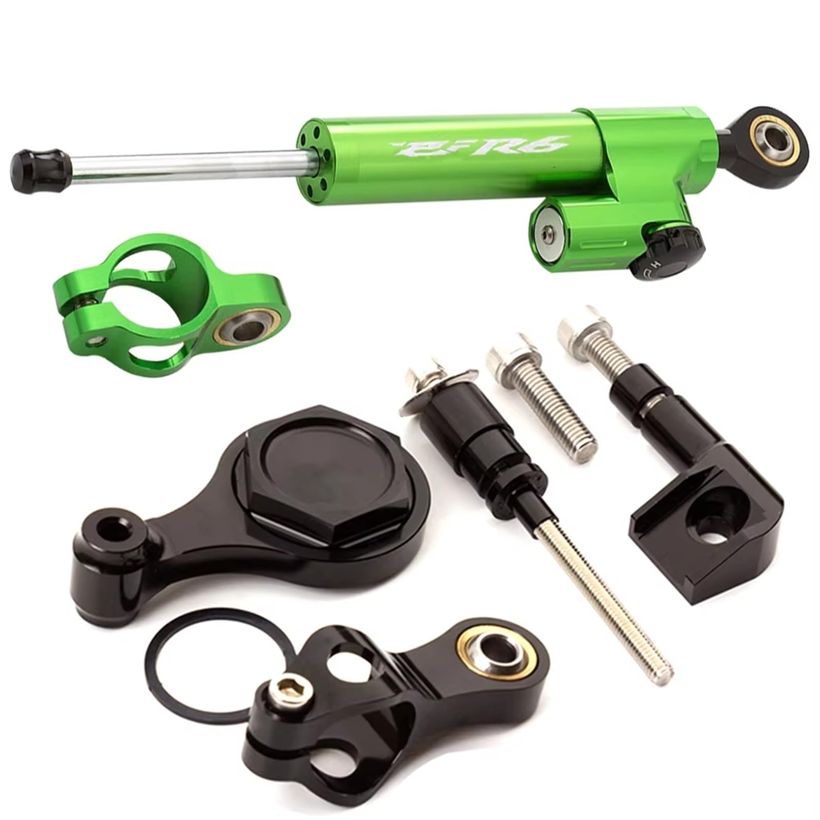 TGUQANM Damper Stabilisator Kompatibel Mit Yamaha Für YZF Für R6 2006–2016 2017 2018 2019 2020, CNC-Verstellbarer Linearer Umgekehrter Lenkungsdämpfer Mit Halterungsunterstützung(NO.17) von TGUQANM