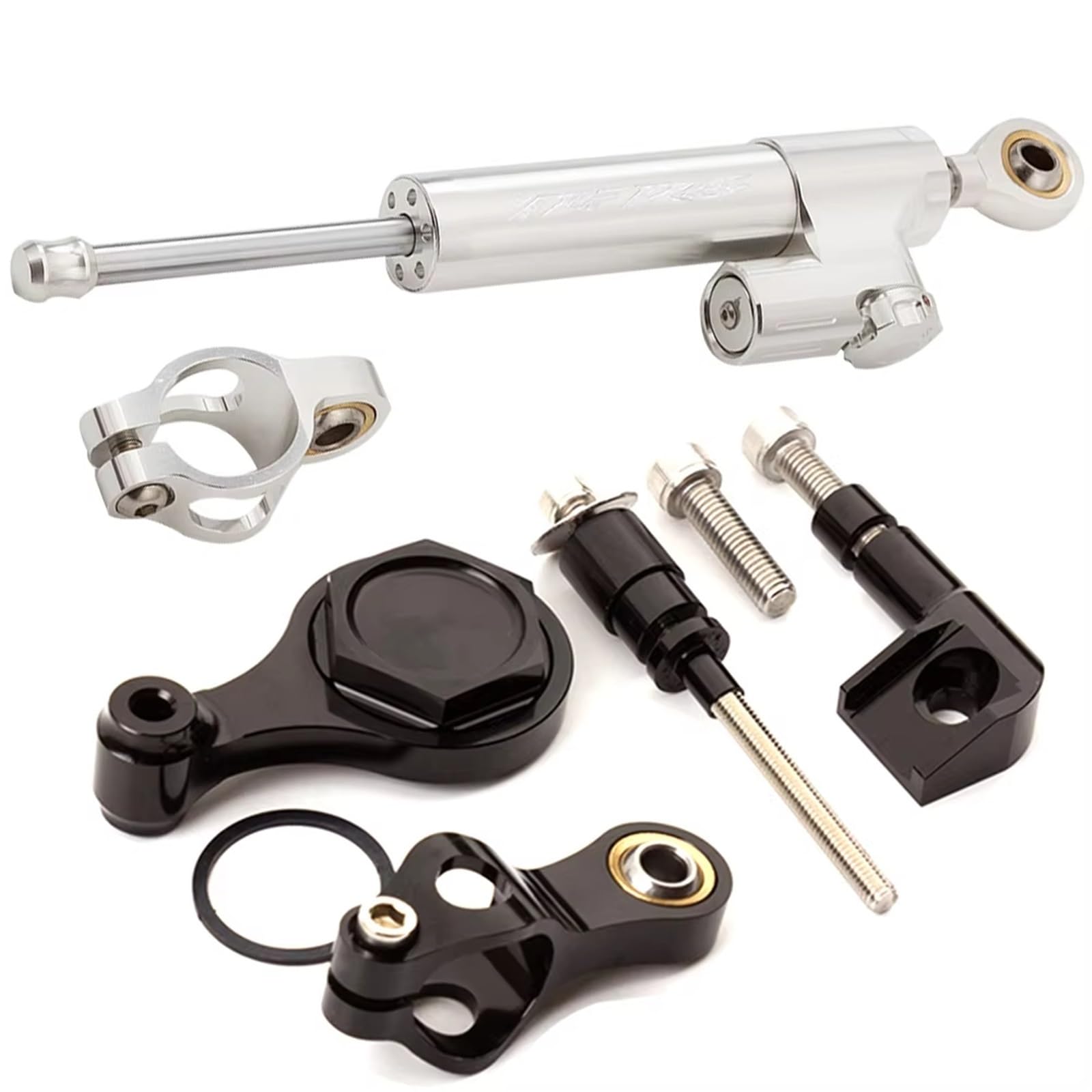TGUQANM Damper Stabilisator Kompatibel Mit Yamaha Für YZF Für R6 2006–2016 2017 2018 2019 2020, CNC-Verstellbarer Linearer Umgekehrter Lenkungsdämpfer Mit Halterungsunterstützung(NO.19) von TGUQANM