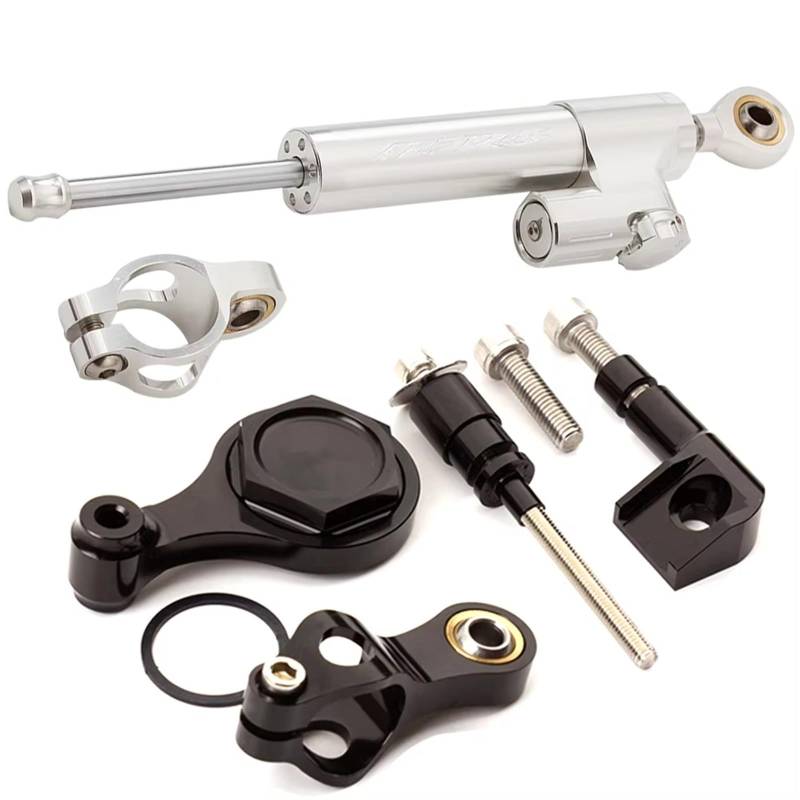 TGUQANM Damper Stabilisator Kompatibel Mit Yamaha Für YZF Für R6 2006–2016 2017 2018 2019 2020, CNC-Verstellbarer Linearer Umgekehrter Lenkungsdämpfer Mit Halterungsunterstützung(NO.19) von TGUQANM