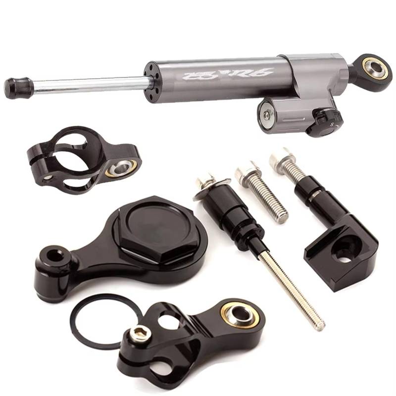 TGUQANM Damper Stabilisator Kompatibel Mit Yamaha Für YZF Für R6 2006–2016 2017 2018 2019 2020, CNC-Verstellbarer Linearer Umgekehrter Lenkungsdämpfer Mit Halterungsunterstützung(NO.20) von TGUQANM