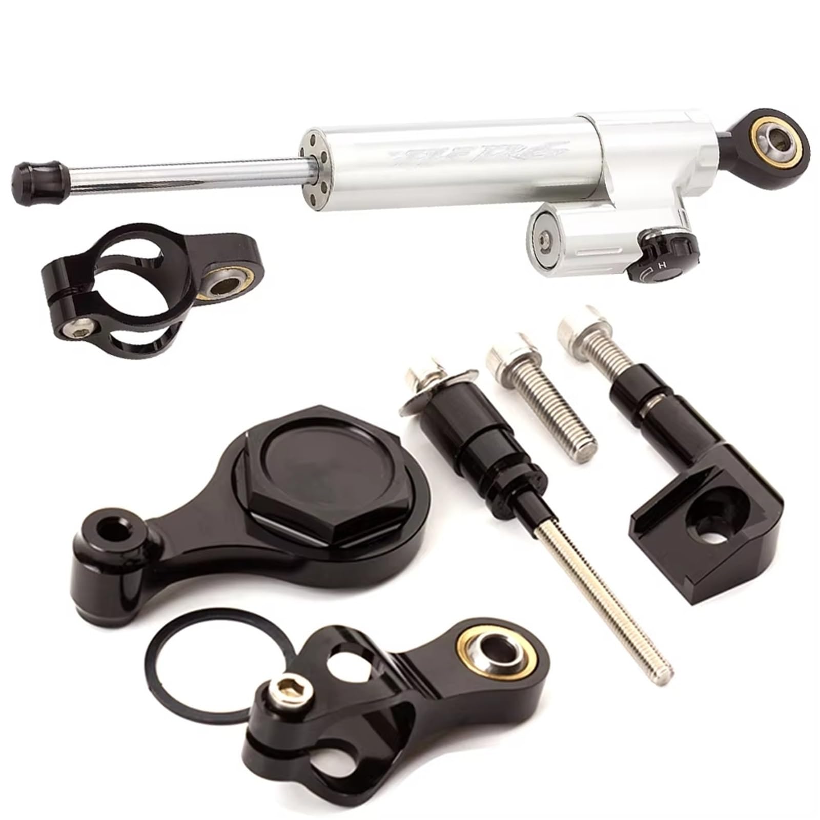 TGUQANM Damper Stabilisator Kompatibel Mit Yamaha Für YZF Für R6 2006–2016 2017 2018 2019 2020, CNC-Verstellbarer Linearer Umgekehrter Lenkungsdämpfer Mit Halterungsunterstützung(NO.23) von TGUQANM