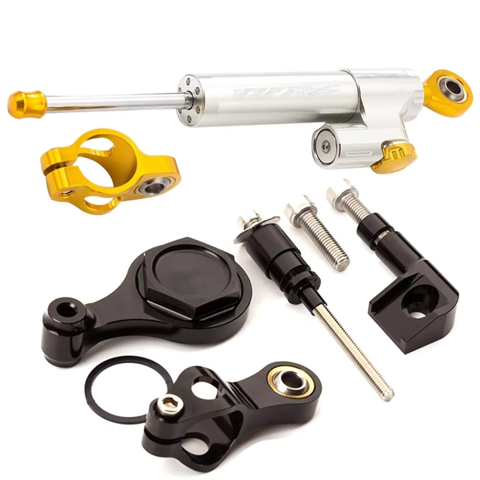 TGUQANM Damper Stabilisator Kompatibel Mit Yamaha Für YZF Für R6 2006–2016 2017 2018 2019 2020, CNC-Verstellbarer Linearer Umgekehrter Lenkungsdämpfer Mit Halterungsunterstützung(NO.24) von TGUQANM