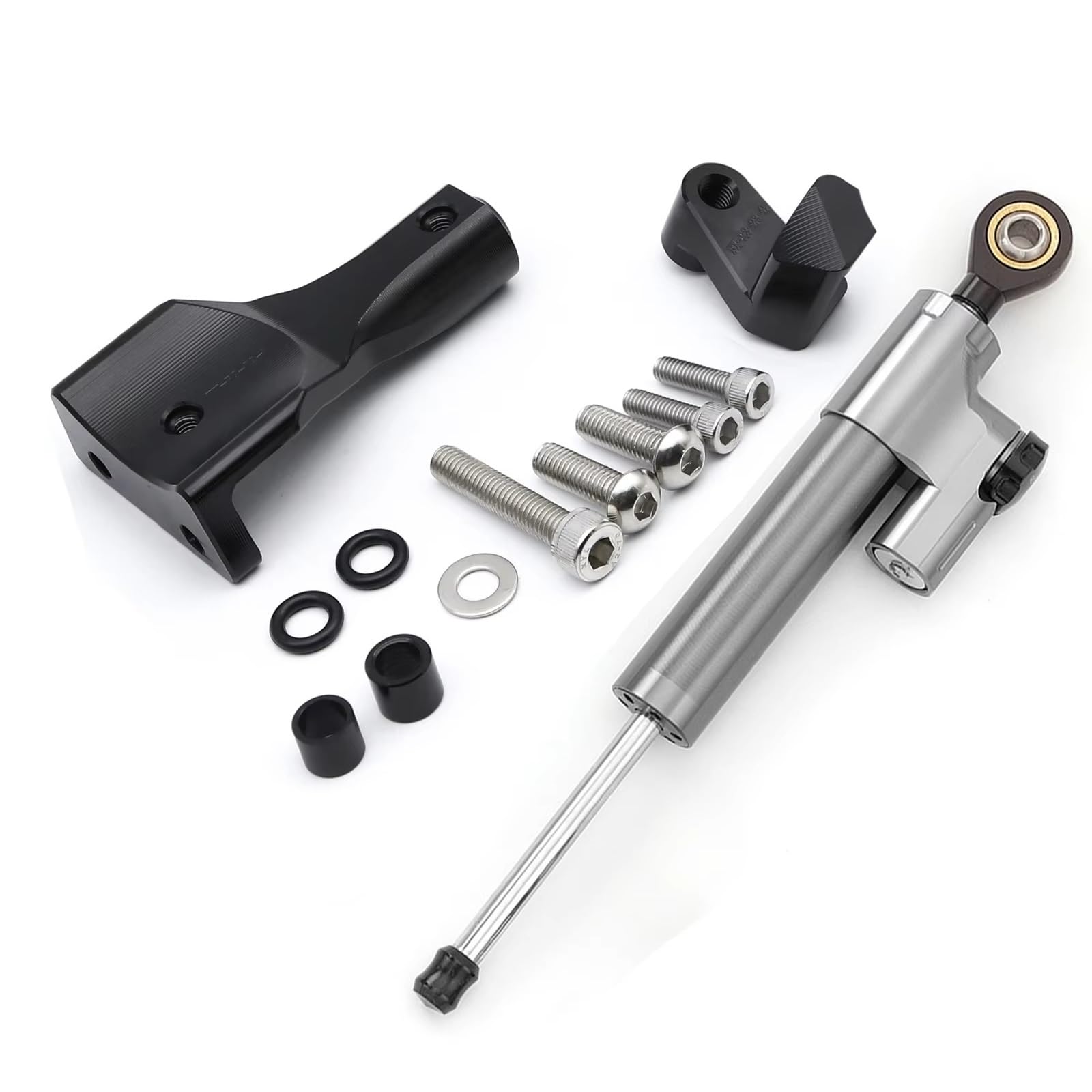 TGUQANM Damper Stabilisator Kompatibel Mit Yamaha Für Yzfr25 2021–2023 2023 2022 2021 Motorrad Lenkungsdämpfer Stabilisieren Universellen Linearen Stoßdämpfer(Gray) von TGUQANM