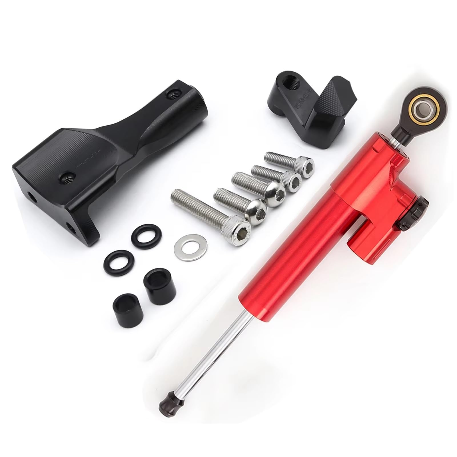 TGUQANM Damper Stabilisator Kompatibel Mit Yamaha Für Yzfr25 2021–2023 2023 2022 2021 Motorrad Lenkungsdämpfer Stabilisieren Universellen Linearen Stoßdämpfer(Red) von TGUQANM